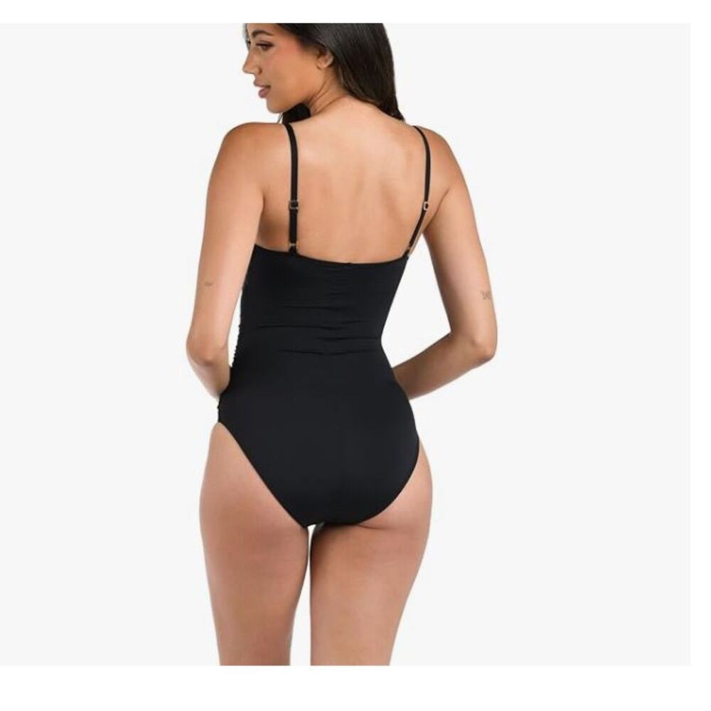 LaBlanca Black One Piece Swimsuit Size 14 NWT Adjustable Straps Removable Cups